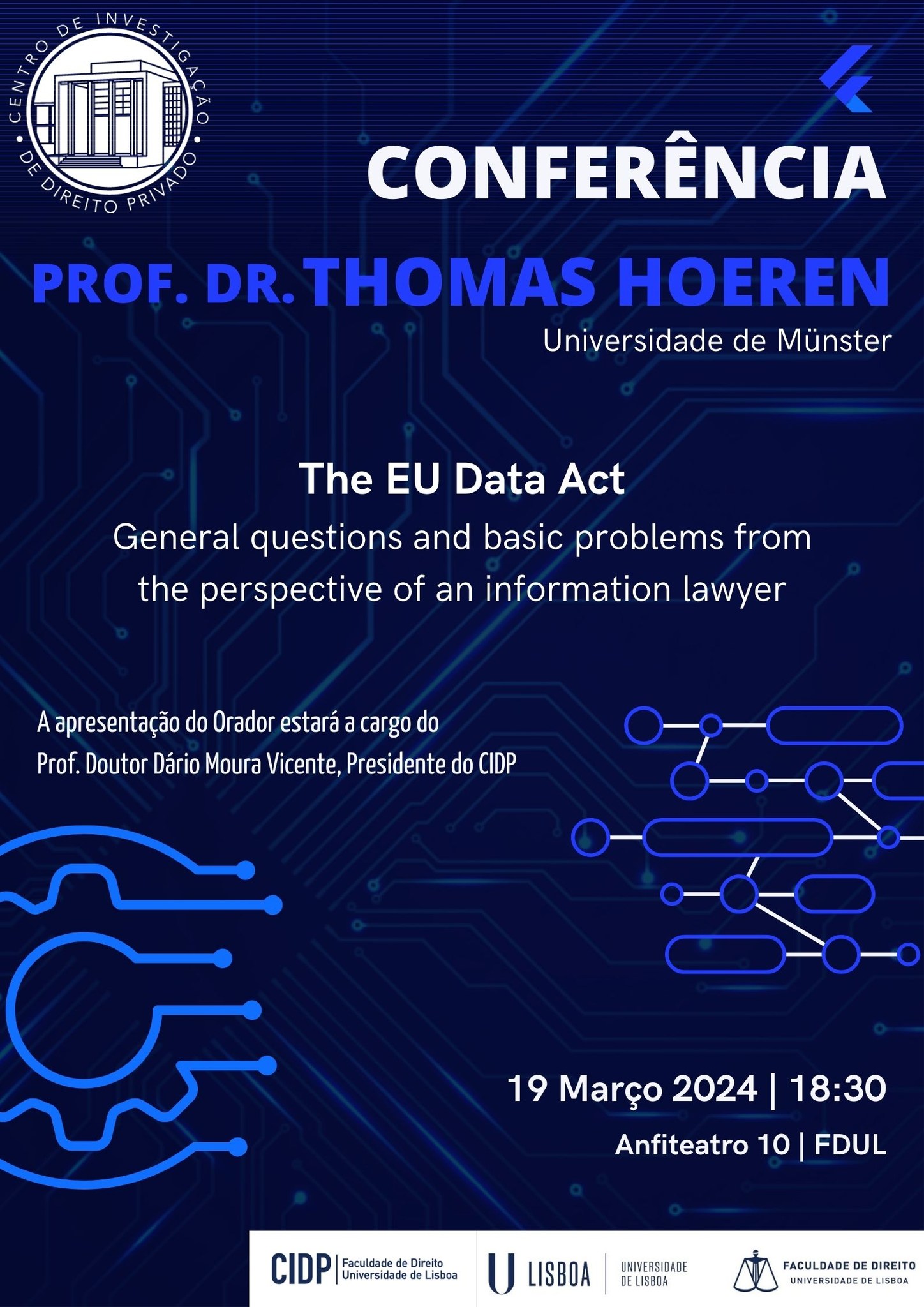 Conferência Prof. Dr. Thomas Hoeren “The EU Data Act” | CIDP-FDUL